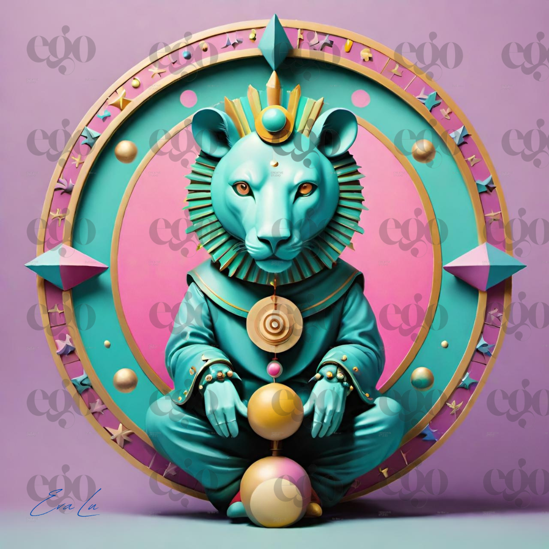 CARTOLINA ASTROLOGICA LEONE